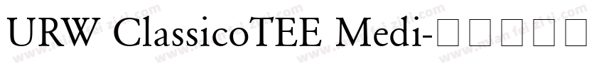 URW ClassicoTEE Medi字体转换